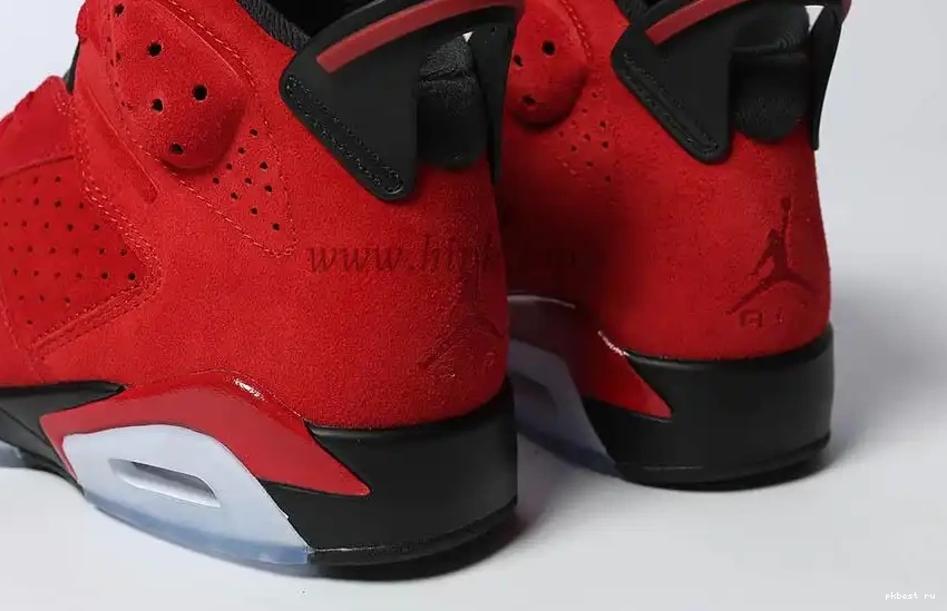 GOD Black READY 6 RETAIL Retro Jordan TO Red MATERIALS PK SHIP 0506